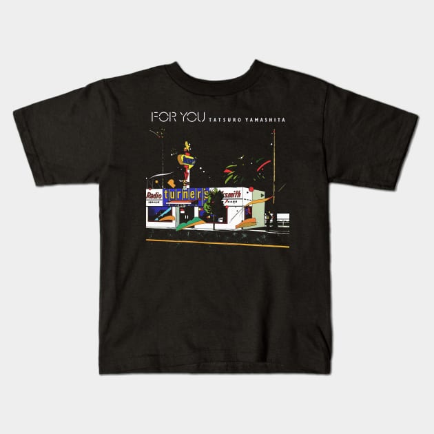 Tatsuro Yamashita's For You City Pop Design Kids T-Shirt by snowblood